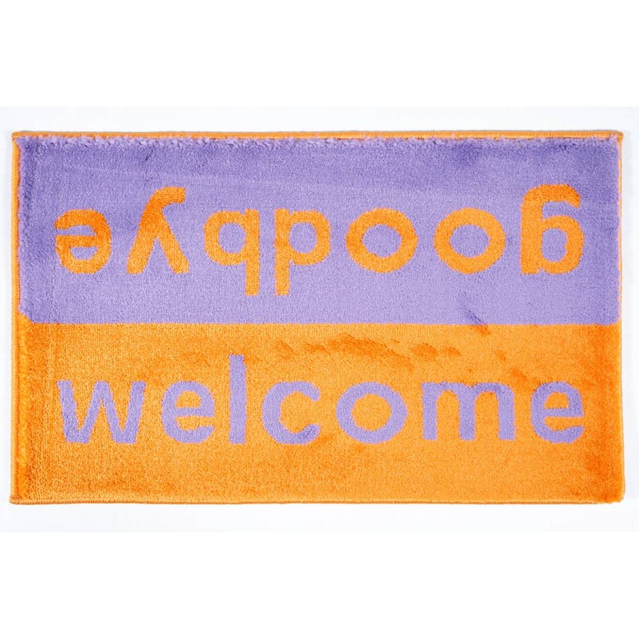 Sdim Πατάκι Εισόδου Μοκέτα  Fashion Welcome Purple/Orange 40x67εκ.