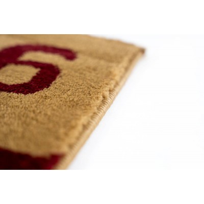 Sdim Πατάκι Εισόδου Μοκέτα  Fashion Welcome Wine Red/Beige 40x67εκ.