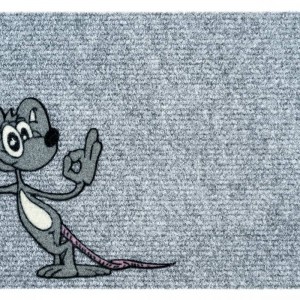 Sdim Πατάκι Εισόδου Μοκέτα Flocky 069 Happy Mouse 40x60εκ. Πάχους 5mm