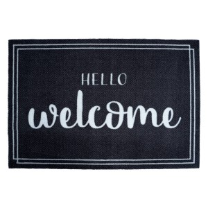 Sdim Πατάκι Εισόδου Μοκέτα με Αντιολισθητικό Υπόστρωμα Mondial 060 Hello Welcome 50x75εκ. Πάχους 8mm