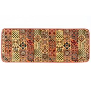 Sdim Πατάκι Κουζίνας με Αντιολισθητικό Υπόστρωμα Samba 704 Κεραμιδί/Πορτοκαλί 54x140εκ.