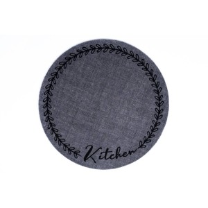 Sdim Στρογγυλό Πατάκι Κουζίνας με Αντιολισθητικό Υπόστρωμα Cook & Wash 495 Floreale Kitchen Γκρί Φ67εκ.