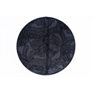 Sdim Στρογγυλό Πατάκι Κουζίνας με Αντιολισθητικό Υπόστρωμα Universal 115 Floral Anthra Φ100εκ.