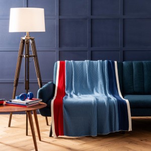 Κουβερτάκι Καναπέ Πλεκτό Newport Γαλάζιο 130X170 Tommy Hilfinger