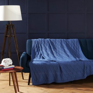 Ριχτάρι Πολυθρόνας Twist Decos Τυρκουάζ 130X170 Tommy Hilfinger